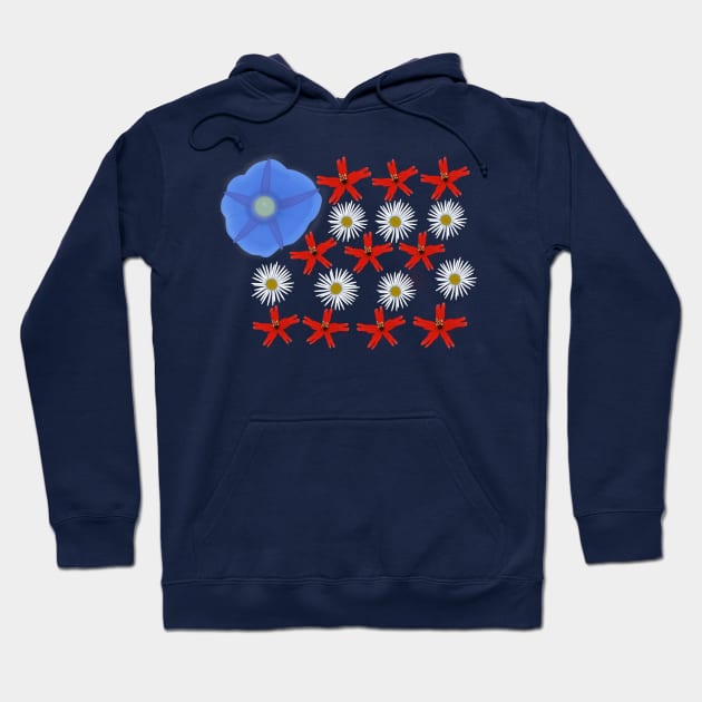 Wildflower Stars and Stripes Hoodie by Aeriskate